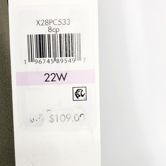 CALVIN KLEIN Women Trousers 22W Green Mid-Rise Pull-On Slim Straight Pants NWT - Picture 9 of 13